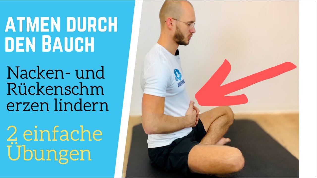 Bauchatmung / Zwerchfellatmung Vorteile lernen und 2 Übungen trainieren