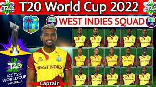 ICC T20 World Cup 2022 - West Indies Final Squad | West Indies Squad T20 World Cup 2022 | Wi Squad
