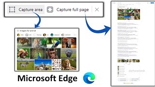 how to capture full web page screenshot using microsoft edge