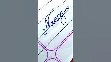 Signature style "Nancy"🖊️ Comment your name!! | Please subscribe if you like it. #shorts