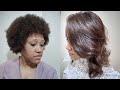 Curly to straight like a pro &amp; color - 4c hair - Chi Silk Infusion