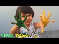 Learn colors with hand painting  nuraen play with colors