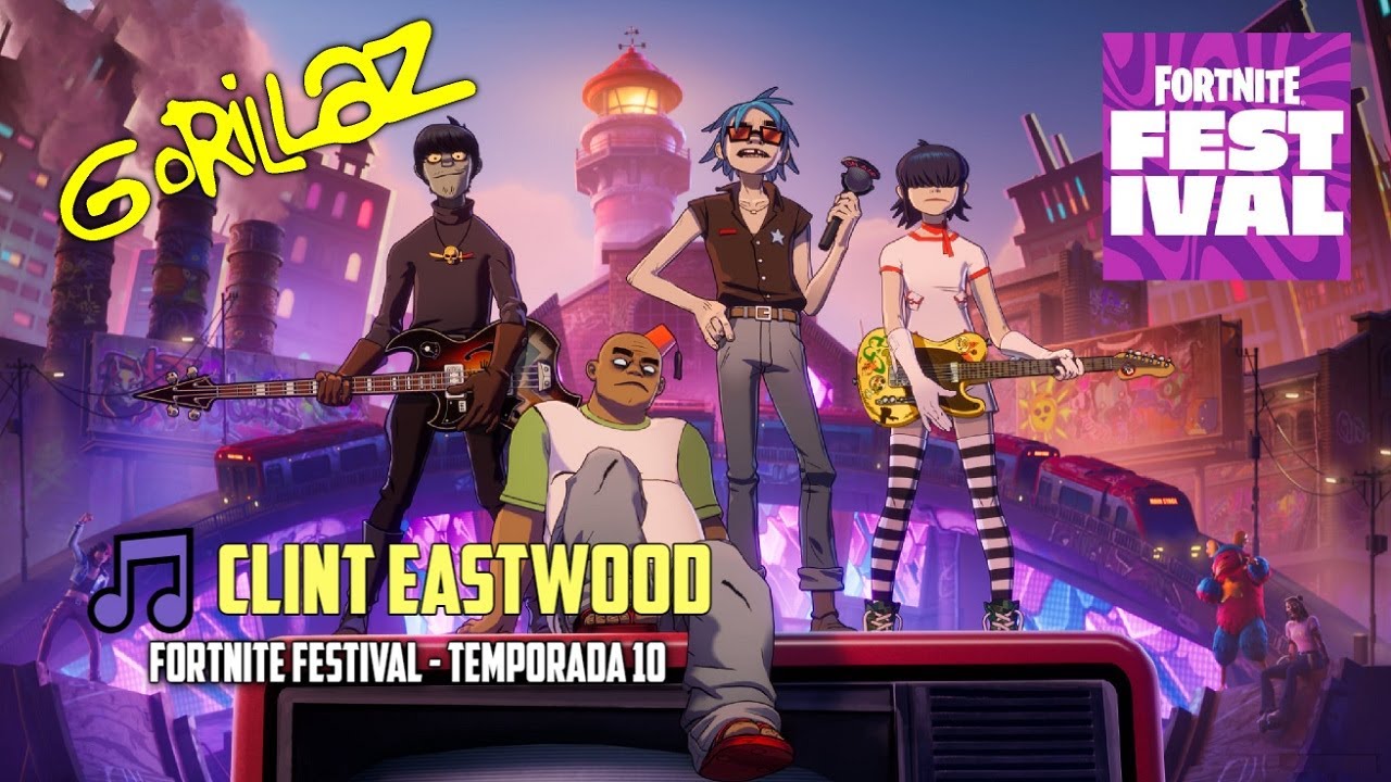 🎶 Gorillaz | Clint Eastwood ✨ (con Subtítulos) Lyrics Fortnite Festival 