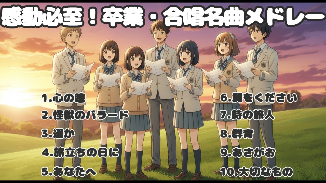【メドレー】感動必至!卒業・合唱名曲メドレー