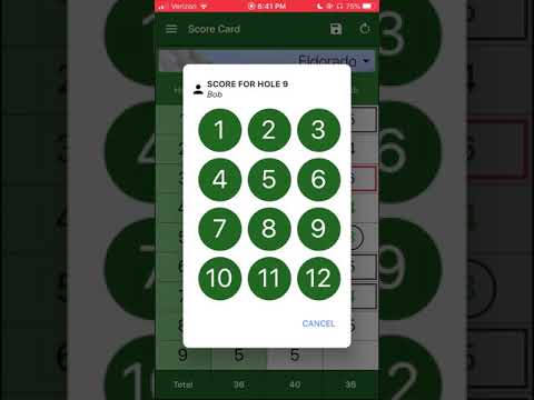 EasyScore 2.0 Interactive Golf Scorecard mobile app (IOS and Android)