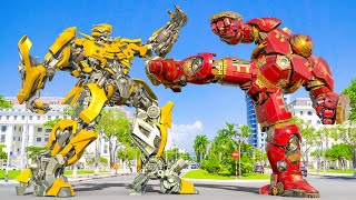 Transformers One | Bumblebee vs Iron Man Fight Scene | Paramount Pictures (2024 Movie)