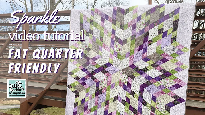 Fat Quarter-Friendly Star Quilt with NO Y-Seams! Sparkle from Quilt Addicts Anonymous