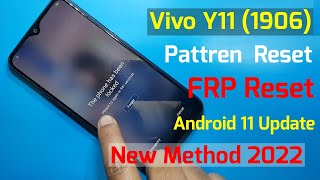 Vivo Y11 (1906) Pin&Pattren Unlock/Frp Reset 1 Click | Vivo Y11 Hard Reset Not Working Fixed 2022