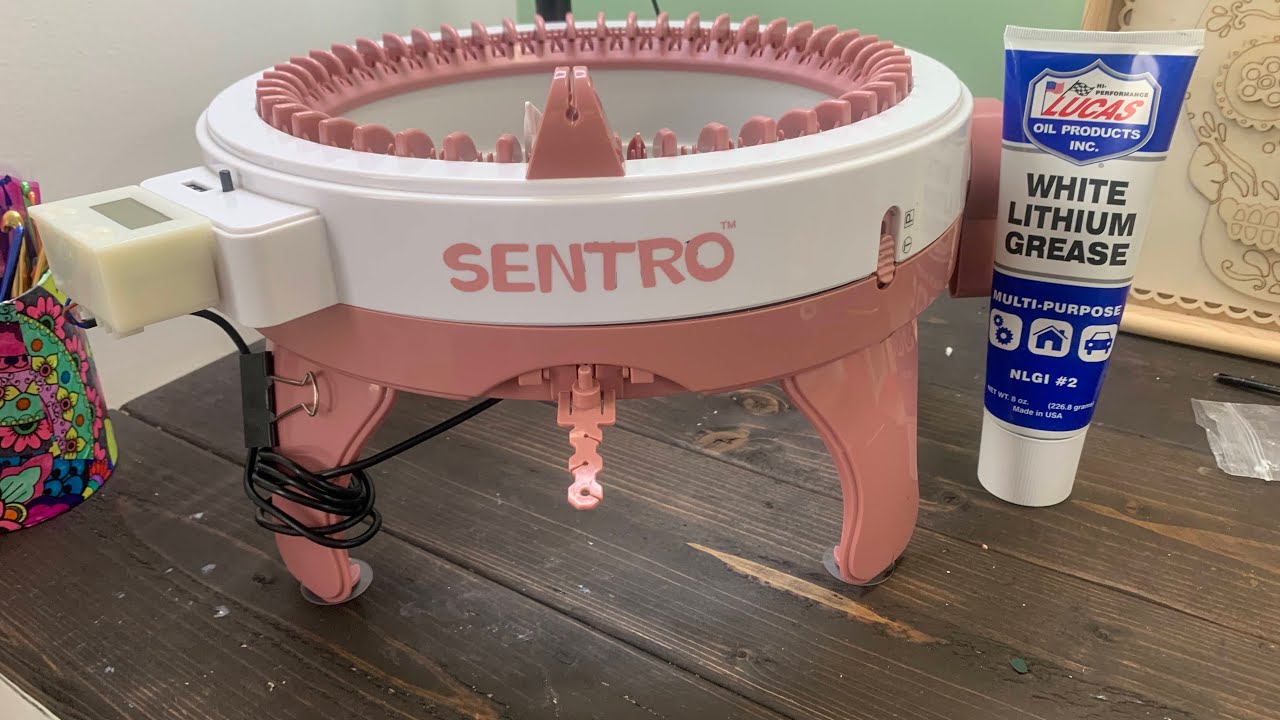 Mortorizing the Sentro Circular Knitting Machine with a Paint Can Lid  Adapter 