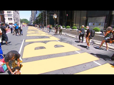 ‘Black Lives Matter’ Painted Outside Trump Tower