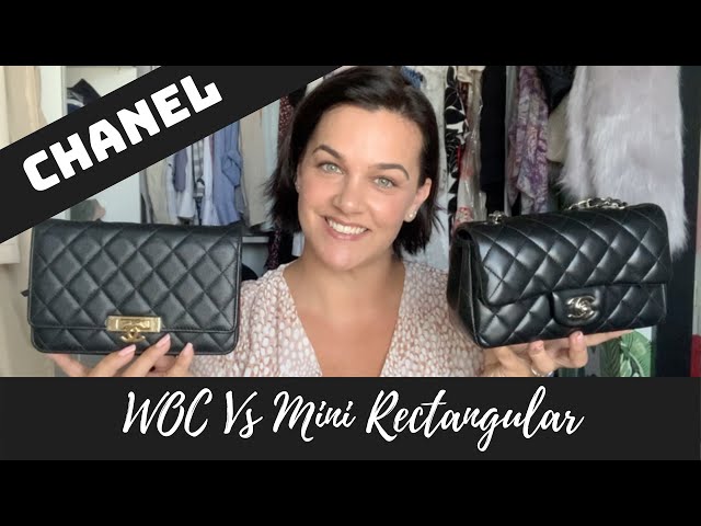 chanel mini flap grey