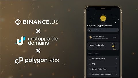 BinanceUS + Unstoppable + Polygon Announcement!