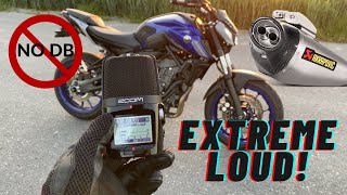 Yamaha MT-07 2021 - FULL AKRAPOVIC PURE SOUND (NO DB) - REVS - FLY BY (Extreme LOUD) Zoom H2n