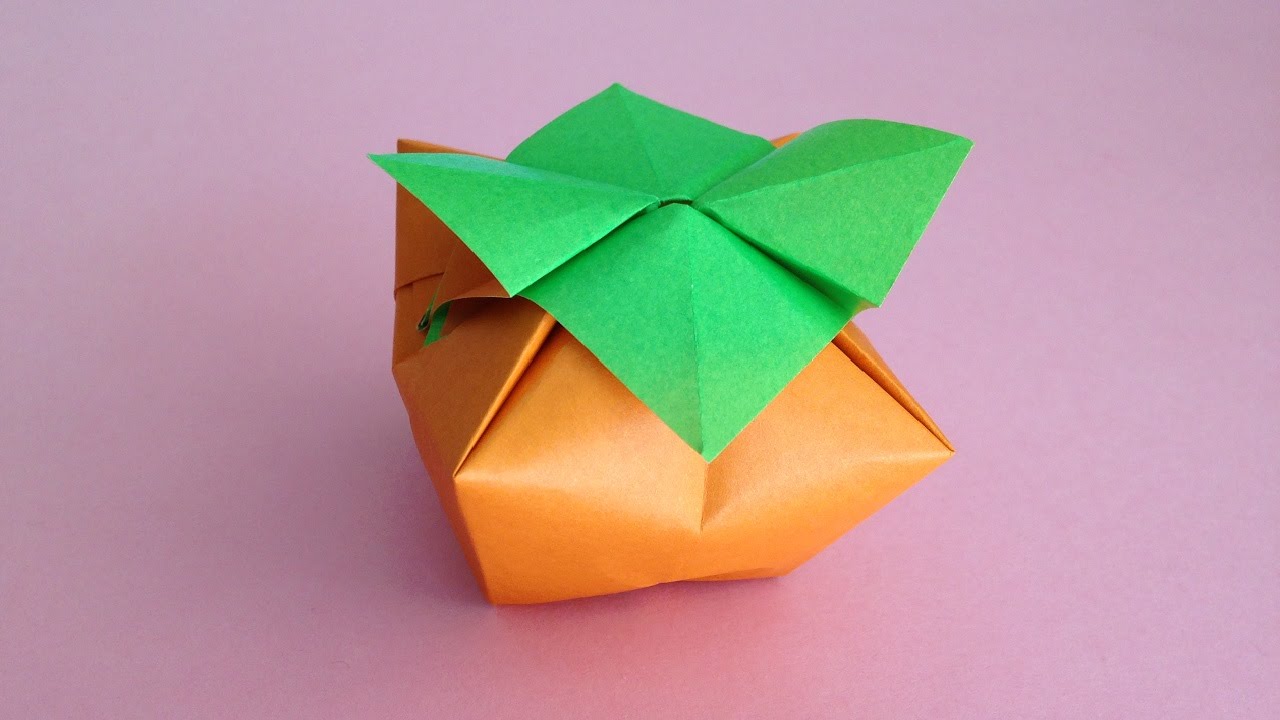 Origami Persimmon 3d Instructions 折り紙 柿 立体 簡単な折り方 Youtube