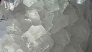 Refrozen Cube Ice Maker Ice | Ice Eating ASMR | 回炉奶茶冰·纯冰嘎嘣脆