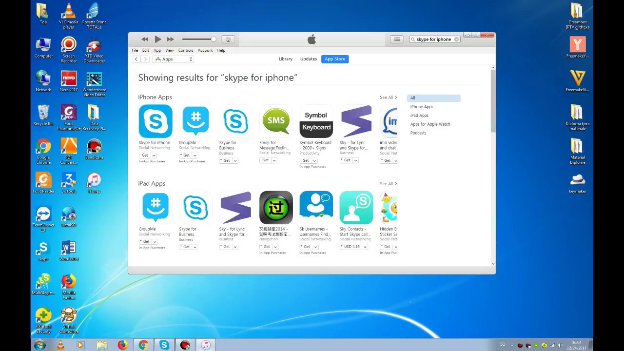 downloading apps on itunes windows 7