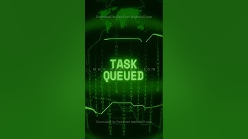 TASK QUEUED   Retro CRT green screen glitch text animation