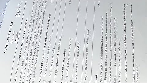 Class-6 English(ইংরেজি) Part-7 Model Activity Task __October 2021__WBBSE__sanjoy tutoril