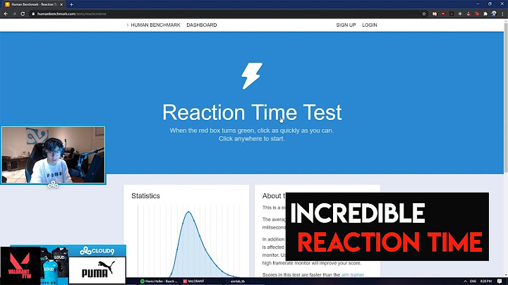 TenZ does Reaction time test