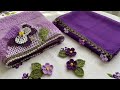Türkiye🇹🇷turkish Needle Lace Floral Scarf Edging CrochetTable Runner#iğneoyası #havlukenarimodelleri