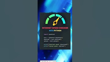 Internet speed checker #coding #short #shorts #python #coding