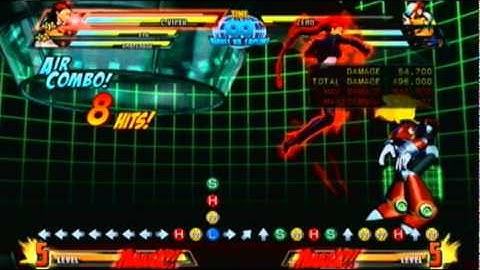 MvC3 - Crimson Viper Damage Combo - 542,500-1,094,000 Damage - 17 Hits - 1 Hyper Combo Gauge Stock