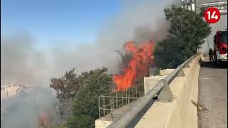 בחסות השרב הכבד: שריפת ענק פרצה בירושלים - מבנים עלו באש