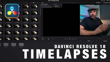 How to import/create a Timelapse into DaVinci Resolve 18