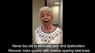 Muscle sparing total knee replacement in 85 year old  by Dr. Michael Sumko