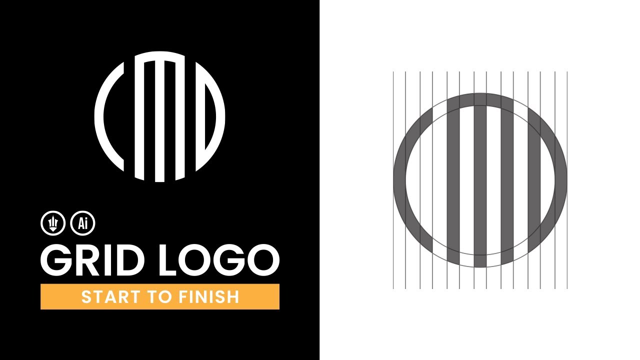 How To Design A Monogram Logo | Circle Logo In Adobe illustrator ...