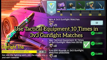 Use Tactical Equipment 10 Times in 3v3 Gunfight Matches Call Of Duty Mobile Task Complete