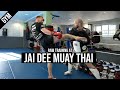 Raw training at jai dee muay thai  siam boxing  gym  pad work sparring clinching