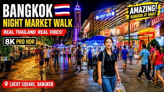 Walking Through Bangkok’s Busy Night Market at 10 PM 🇹🇭 | 8K HDR @povwalkhdr 