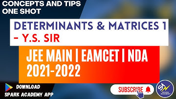 Determinants & Matrices part 1|JEE Mains 2021/2022 |EAMCET 2021/2022 |NDA 2021/2022