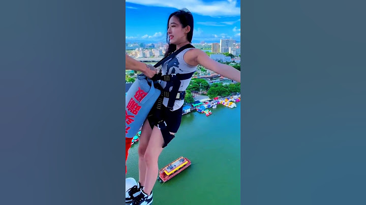 bungee jumping with Rope in beautiful place cute girl height jumping #bungeejumping #adventure