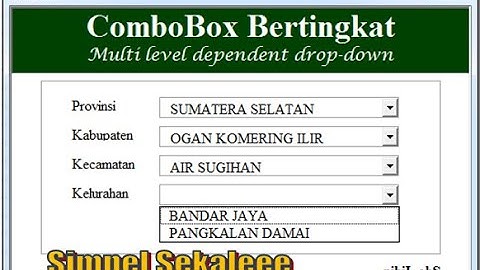 Multilevel Dependent Drop Down [ ComboBox Bertingkat ] Excel VBA