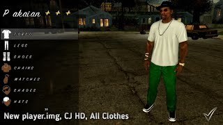 New player.img, CJ HD, All Clothes No Bug, | GTA SA Android