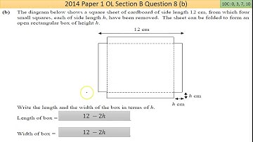 Maths screencast 2014 Paper 1 LC OL Question 8