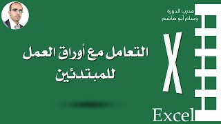 التعامل مع اوراق العمل في برنامج  الاكسل  Excel Worksheets