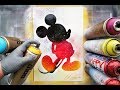 Mickey mouse GLOW IN DARK - SPRAY PAINT ART - by Skech