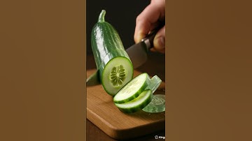 Cutting crystal cucumber 🥒 ASMR #ai #aiart #satisfying #relaxing #asmr