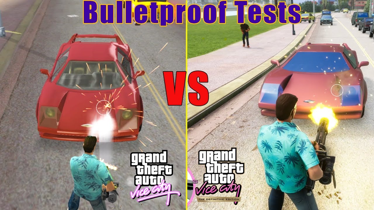 GTA Vice City Original vs Definitive Edition Infernus Bulletproof