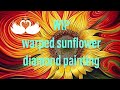 WIP day 2 timelapse warped sunflower 🌻 diamond 💎 painting watch as  the picture unfolds