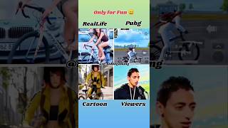 PUBG VS REALITY VS CARTOON 😱 #funnyshorts #viralshorts #pubgvsfreefir #freefire #bgmi #pubgmobile