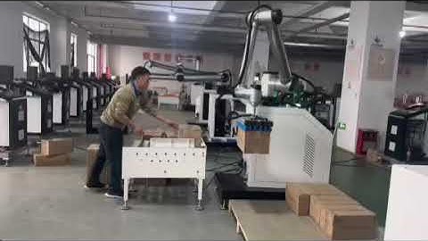 conveyor system for material handling- Collaborative palletizing robot #handing #palletizingrobot