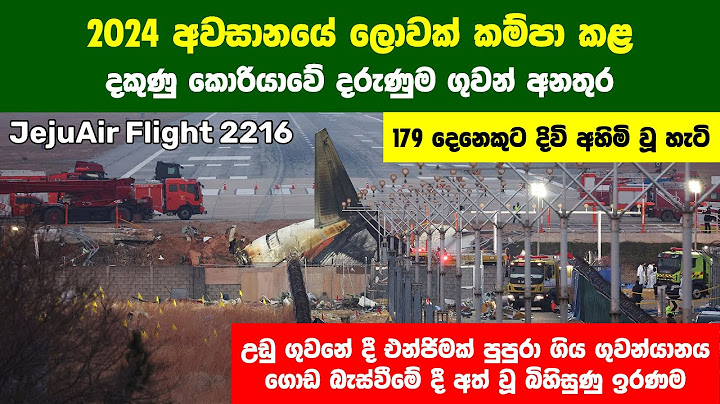 2024 අවසානයේ ලොවක් කම්පා කළ දකුණු කොරියානු ගුවන් අනතුර | South Korean Plane Crash