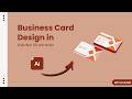 How to Design a Professional Business Card in Adobe Illustrator | Step-by-Step Tutorial