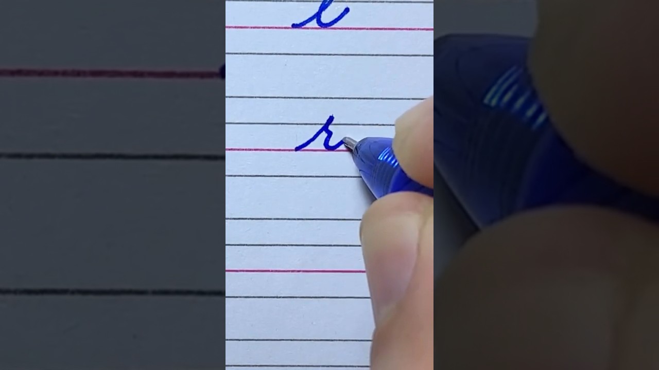Cursive handwriting small letter r 