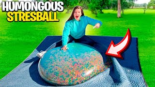 Dropping a HUMONGOUS Stressball From 30 Feet!!!  | Mrs. Bench