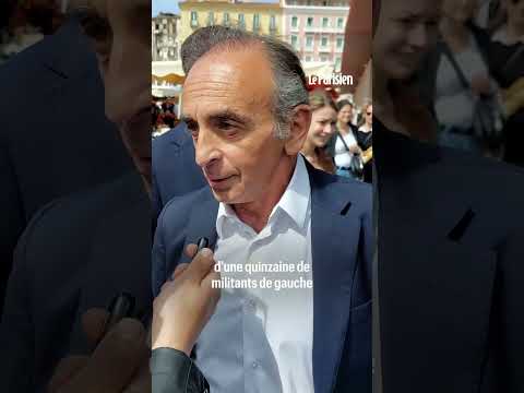 Eric Zemmour frappe une femme qui vient de lui jeter un œuf sur un marché en Corse